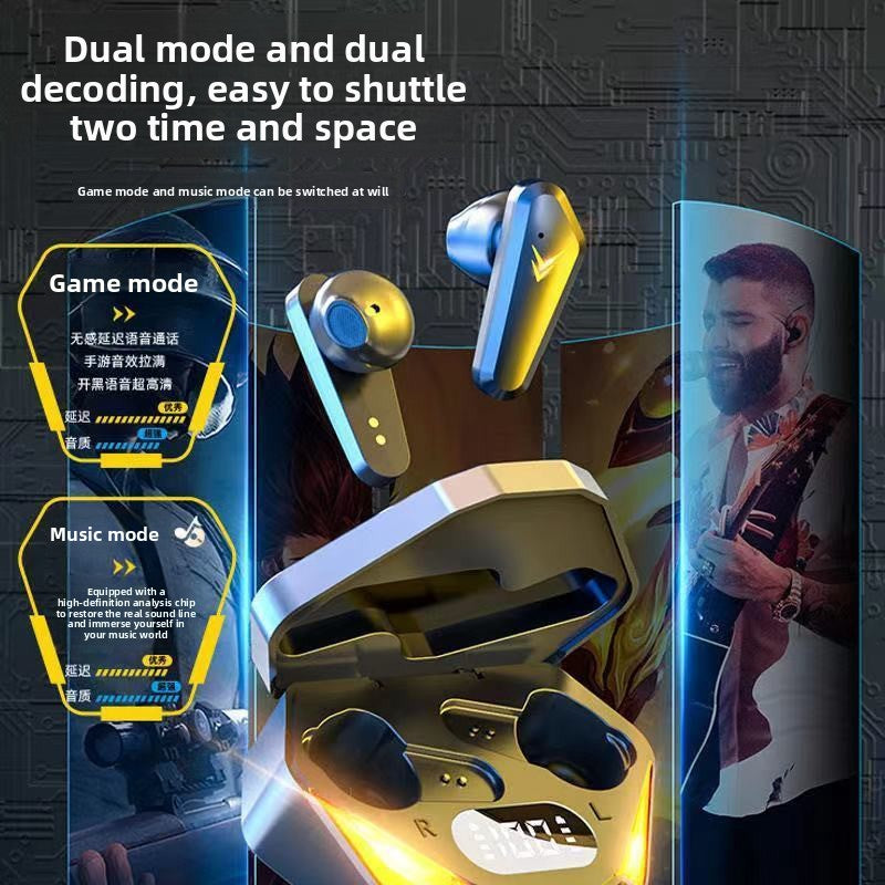 Semi-in-ear long-lasting gaming headphones