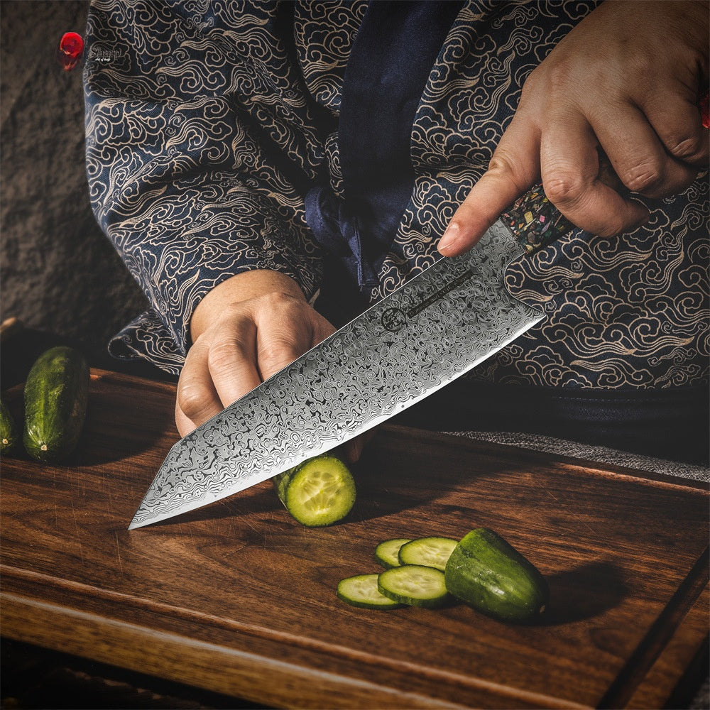 AUS10 Steel Damascus Kitchen Knife – Japanese Style